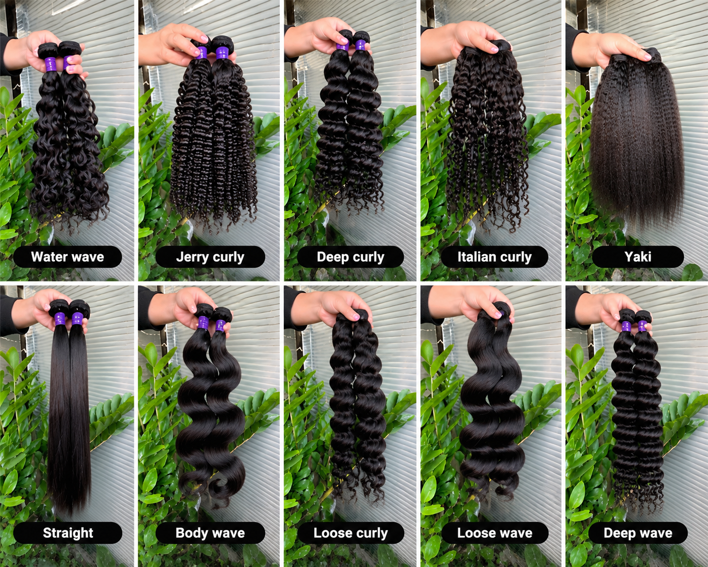 Les 10 textures de mèches Natur'Elle